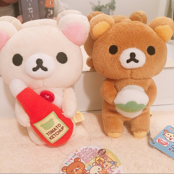 Sanrio Other - Rilakkuma and Korilakkuma foodie plush set of 2